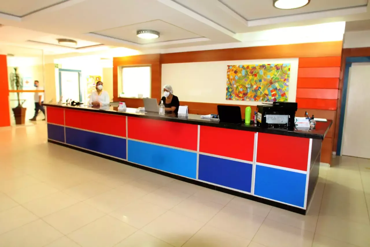 Recepção do hospital